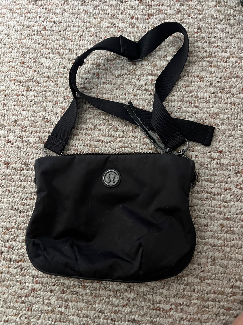Lululemon Black Nylon Crossbody Bag